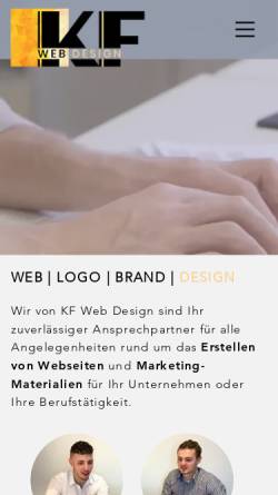 Vorschau der mobilen Webseite www.kf-webdesign.de, KF Web Design GbR