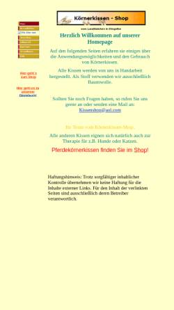 Vorschau der mobilen Webseite www.koernerkissen.biz, Körnerkissen-Shop, Sabine Büssing