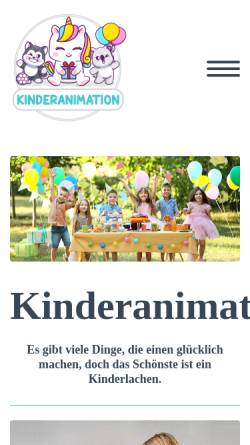 Vorschau der mobilen Webseite kinderanimationen.com, Kinderanimation Ilona Pesch