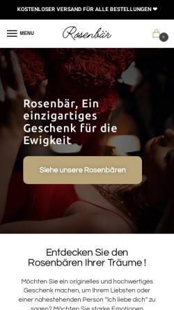 Vorschau der mobilen Webseite www.rosenbär.com, Rosenbär