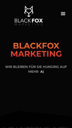 Vorschau der mobilen Webseite blackfox-marketing.de, BlackFox Marketing