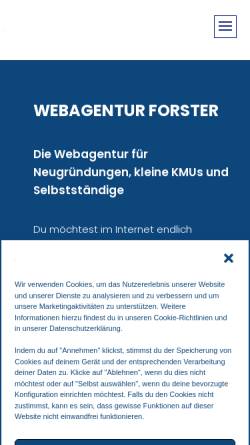 Vorschau der mobilen Webseite www.webagentur-forster.ch, Webagentur Forster