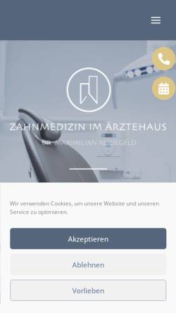 Vorschau der mobilen Webseite www.zahnmedizin-reidegeld.de, Dr. Maximilian Reidegeld