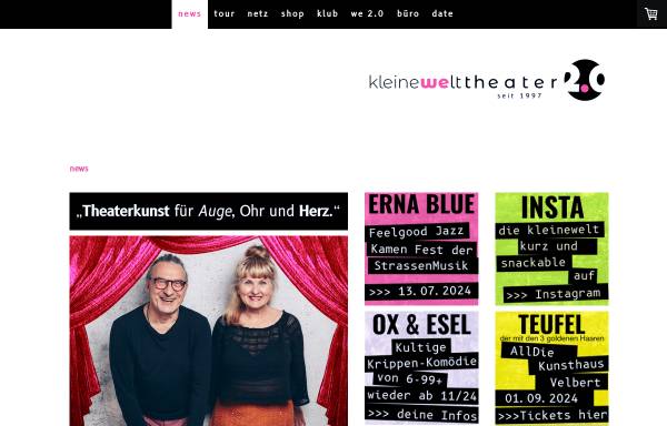 Vorschau von www.kleinewelttheater.de, kleinewelttheater GbR