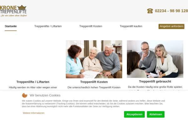 Vorschau von www.krone-treppenlifte.de, KRONE-Treppenlifte