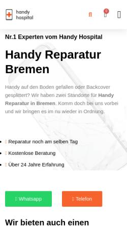 Vorschau der mobilen Webseite handy-hospital-bremen.de, Handy Hospital Bremen