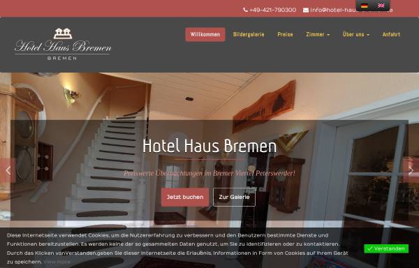 Vorschau von www.hotel-haus-bremen.de, Hotel Haus Bremen