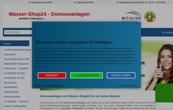 Vorschau von www.wasser-shop24.de, Bayoo Trading UG (haftungsbeschränkt) - Wasser-Shop24