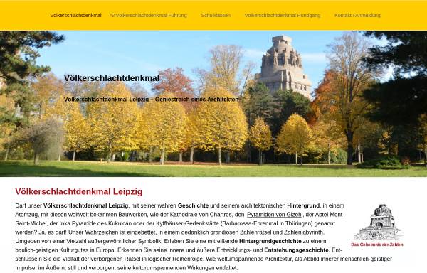 Vorschau von www.voelkerschlachtdenkmal-wissen.de, Völkerschlachtdenkmal-Wissen