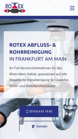 Vorschau der mobilen Webseite www.abfluss-rotex.de, ROTEX