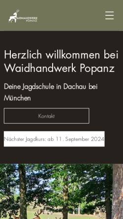 Vorschau der mobilen Webseite waidhandwerk-popanz.de, Waidhandwerk Popanz