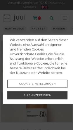 Vorschau der mobilen Webseite www.juui.de, Juui