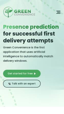 Vorschau der mobilen Webseite www.green-convenience.com, Green Convenience GmbH