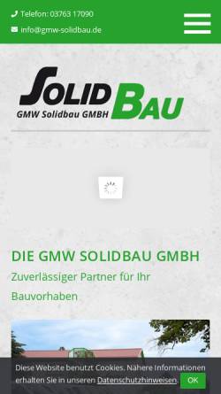 Vorschau der mobilen Webseite www.gmw-solidbau.de, GMW Solidbau GmbH