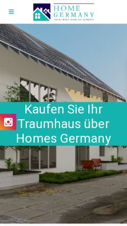 Vorschau der mobilen Webseite homesgermany.de, Homes Germany