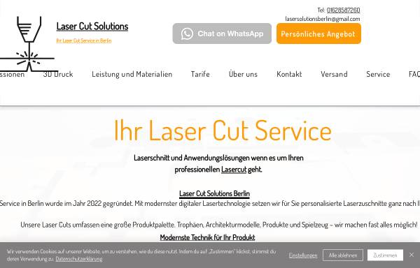 Vorschau von www.lasersolutionsberlin.de, Laser Cut Solutions
