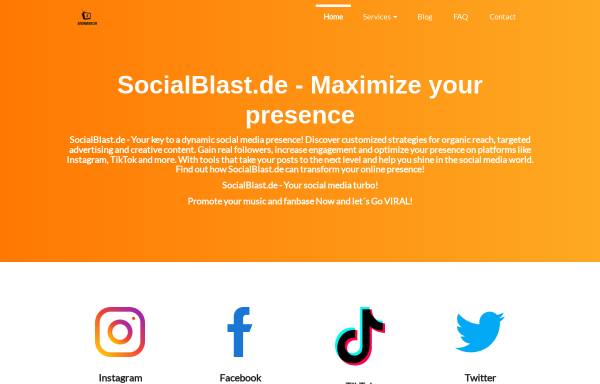 Vorschau von socialblast.de, SocialBlast