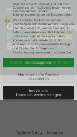 Vorschau der mobilen Webseite spaeder-gala.de, Späder GaLa GbR