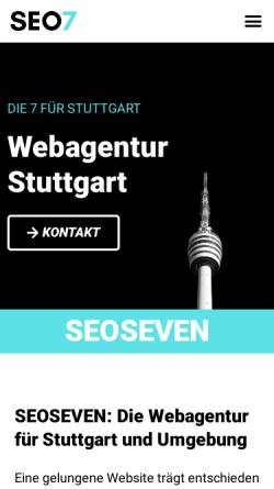 Vorschau der mobilen Webseite seoseven.de, SEOSEVEN