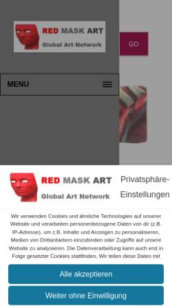 Vorschau der mobilen Webseite kunst-gemaelde-kaufen.com, RED MASK ART Dietrich Lenk