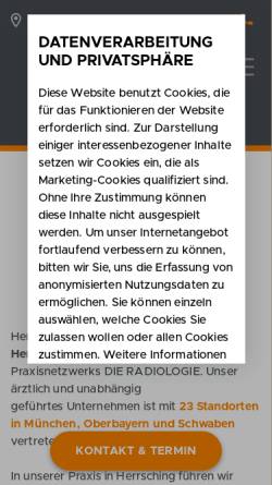 Vorschau der mobilen Webseite herrsching.die-radiologie.de, DIE RADIOLOGIE Herrsching