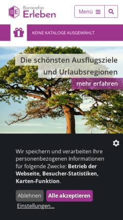 Vorschau der mobilen Webseite www.barrierefreierleben.de, so barrierefrei erleben GmbH