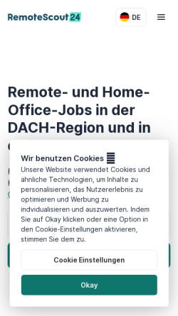Vorschau der mobilen Webseite remotescout.ch, RemoteScout