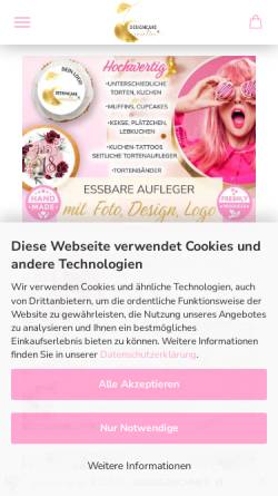 Vorschau der mobilen Webseite www.designcakesweeties.com, DesignCake Sweeties®
