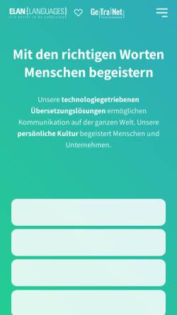 Vorschau der mobilen Webseite www.getranet.de, GeTraNet