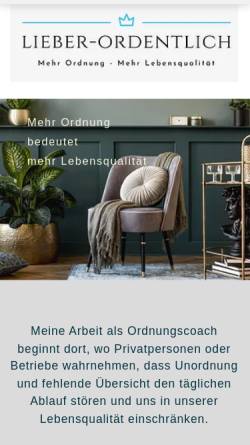 Vorschau der mobilen Webseite www.lieber-ordentlich.de, Lieber-Ordentlich