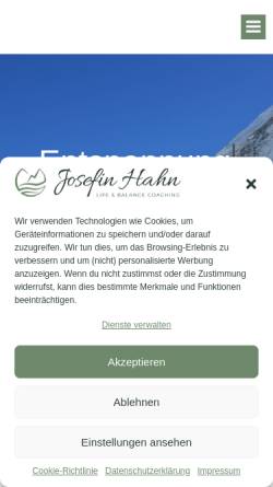 Vorschau der mobilen Webseite josefin-hahn.de, Josefin Hahn UG (haftungsbeschränkt)