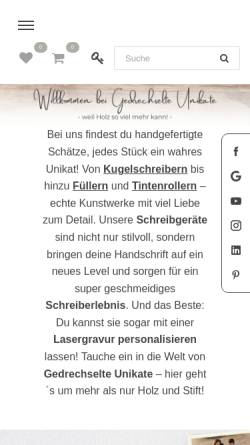 Vorschau der mobilen Webseite www.gedrechselte-unikate.de, Gedrechselte Unikate