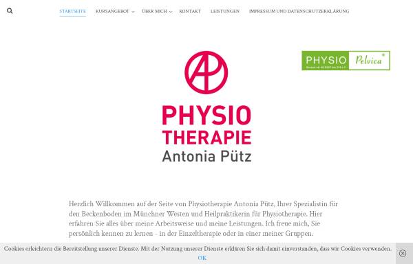 Vorschau von puetz-physio.de, Physiotherapie Antonia Pütz