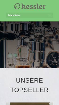 Vorschau der mobilen Webseite www.espresso-kessler.de, espresso-kessler GmbH