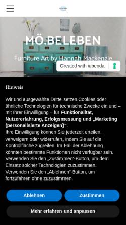 Vorschau der mobilen Webseite www.moebeleben.com, Mö.beleben