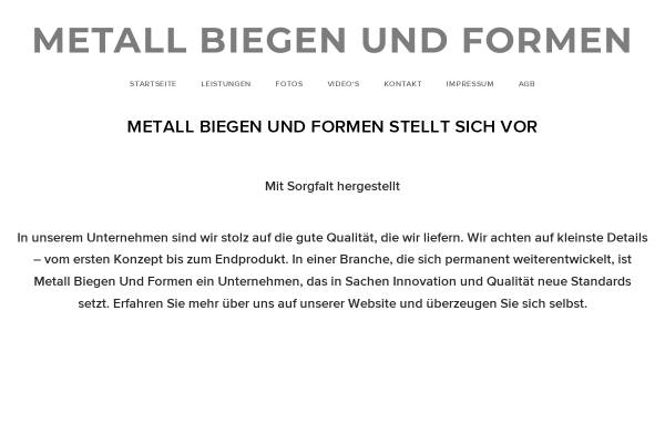 Vorschau von www.metallbiegenundformen.de, Metall Biegen und Formen