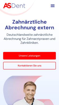 Vorschau der mobilen Webseite asdent.de, ASDent