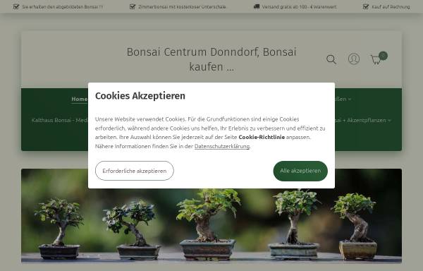 Vorschau von www.bonsai-versand.de, Bonsai Centrum Donndorf