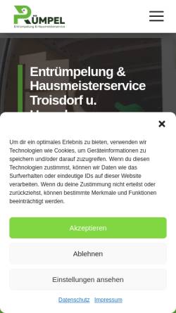 Vorschau der mobilen Webseite pr-ruempel.de, P&R Entrümpelung