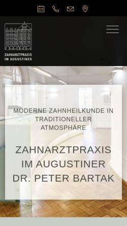 Vorschau der mobilen Webseite www.dr-bartak.de, Zahnarztpraxis Dr. Peter Bartak