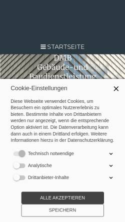 Vorschau der mobilen Webseite service-dmb.de, DMB Gebäude- und Baudienstleistungen