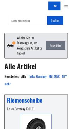 Vorschau der mobilen Webseite teilerenner.de, Teilerenner