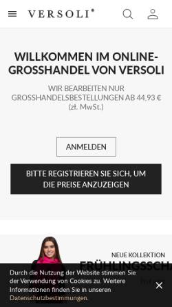Vorschau der mobilen Webseite versoli.de, Versoli