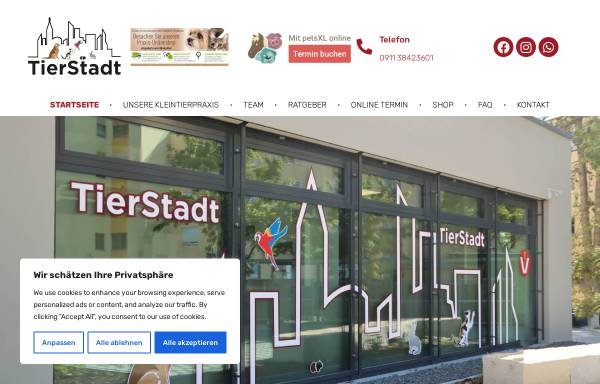 Vorschau von www.tierstadt.de, TierStadt GmbH