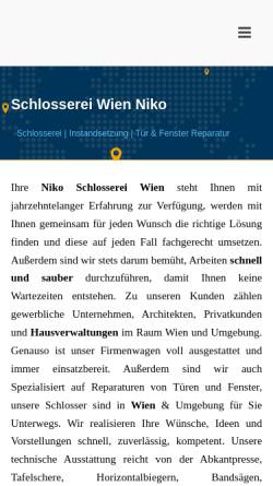 Vorschau der mobilen Webseite www.schlosserei-niko.at, Schlosserei Niko GmbH