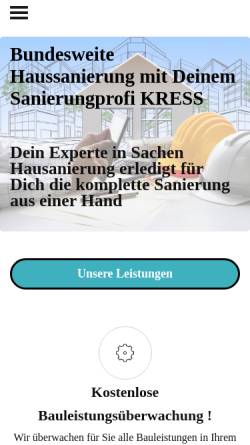 Vorschau der mobilen Webseite www.sofort-renovieren.de, Kress Haus & Wohnungssanierung
