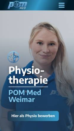 Vorschau der mobilen Webseite physiozentrum-weimar.de, Physiotherapie Praxis POM MED