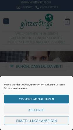 Vorschau der mobilen Webseite glitzerdingsmode.de, Glitzerdings Mode