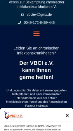 Vorschau der mobilen Webseite www.vbciev.de, VBCI e.V.