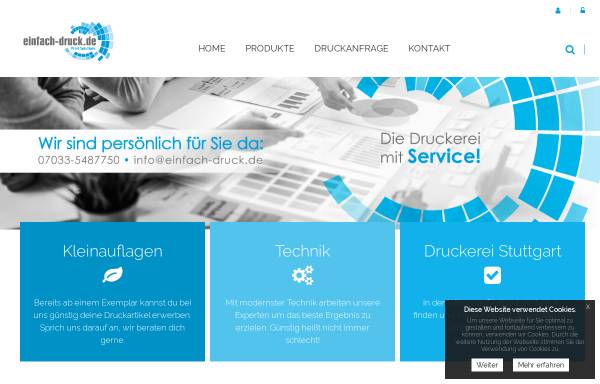 Vorschau von www.einfach-druck.de, Princoso GmbH